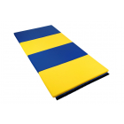 Colchoneta de gimnasio plegable de colores - 240x120x5 cm azul amarillo