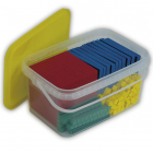 Surtido básico Dienes, 121 piezas, números hasta 1000, de colores, en caja de almacenamiento