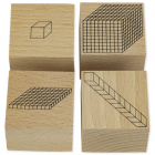 Sello - Sistema decimal Dienes - En madera - 4 partes