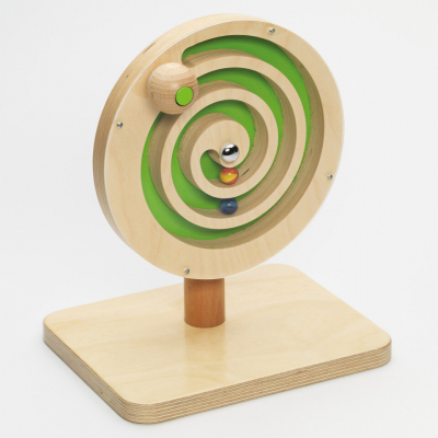 Juguete de espiral de campana de madera