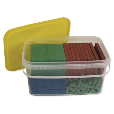 Surtido básico Dienes Montessori, 121 piezas, RE-Wood, en caja de almacenamiento