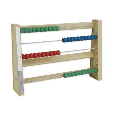 Ábaco Montessori de RE-Wood, 4 filas, 4 dígitos