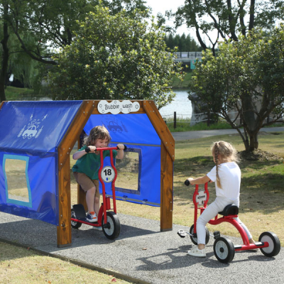 Estación de Lavado al Aire Libre para Bicicletas Infantiles