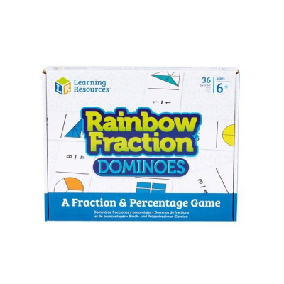 Fichas de dominó con fracciones Rainbow Fraction