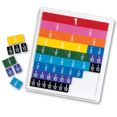 Azulejos de fracciones de arco iris con bandeja 10 x 32,5 x 3,3 cm