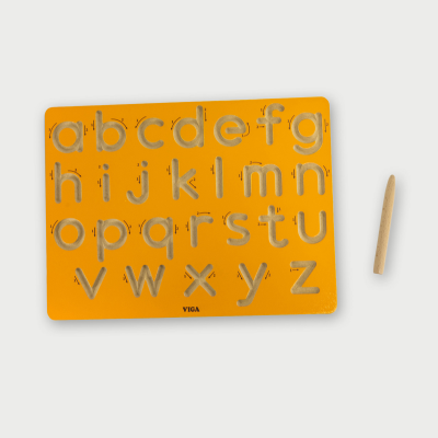 Tablero de trazado de letras minúsculas