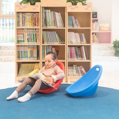 Pequeña Silla Mecedora Azul - Set de 4